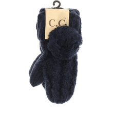 Load image into Gallery viewer, Kids 🧸 CC Solid Pom Fuzzy Lined Mittens
