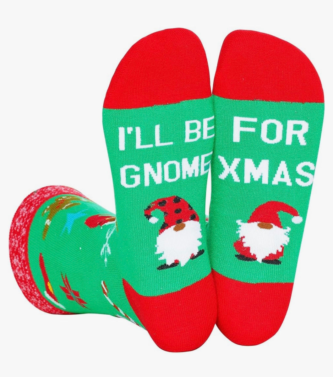 Gnome Holiday Socks