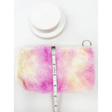 Load image into Gallery viewer, Tie Dyed Faux Fur Coin Purse with Key Ring
