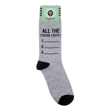 Load image into Gallery viewer, List Of All The Fucks I Give Socks | Funatic
