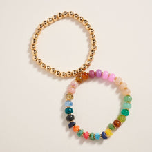 Load image into Gallery viewer, Mixed Marble Ombre CCB Beaded 2PC Stretch Bracelet
