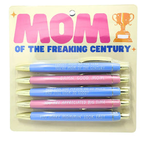 Mom Of The Freaking Century Pen Set (mothers day, gifts, pens, easter, spring, stationery)