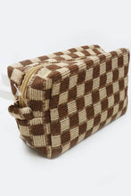 Load image into Gallery viewer, Checkered Knitted Cosmetic Bag
