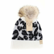 Load image into Gallery viewer, Kids 🧸 Leopard Pom C.C Beanie for Children
