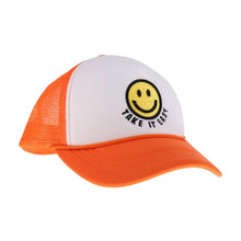 Load image into Gallery viewer, Take it Easy Smiley Face C.C Trucker Ball Cap TCB01
