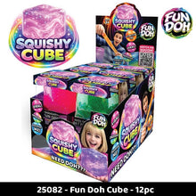 Load image into Gallery viewer, Fun Doh Squish &amp; Squeeze Sparkle Cube Fidget Toy- 12/Display
