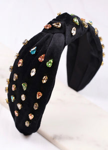 Taylor Black Jeweled Headband