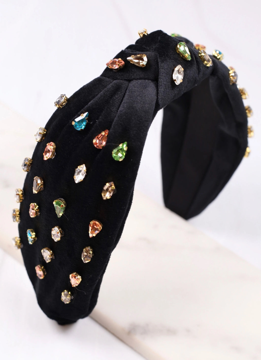 Taylor Black Jeweled Headband