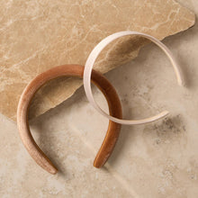 Load image into Gallery viewer, Cream &amp; Camel Satin &amp; Velvet Headbands
