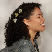 Load image into Gallery viewer, Mini Jelly Cloud Clips 8pc Set - Pearlized Cream &amp; Butter Yellow
