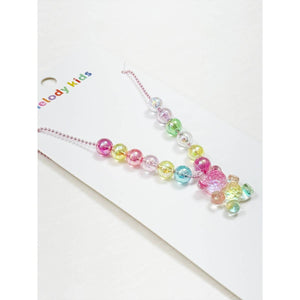 Kids Colorful Teddy Bear Beaded Necklace