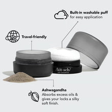 Load image into Gallery viewer, Dark Volumizing Rice Protein Dry Shampoo with Puff
