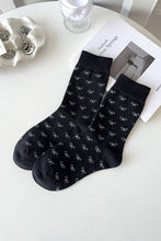 Load image into Gallery viewer, Bow Knots Ribbed Edge Crew Socks
