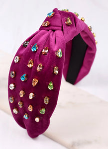 Taylor Plum Jeweled Headband