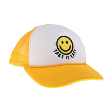 Load image into Gallery viewer, Take it Easy Smiley Face C.C Trucker Ball Cap TCB01
