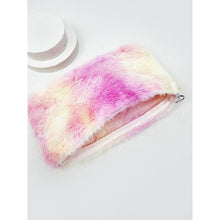 Load image into Gallery viewer, Tie Dyed Faux Fur Coin Purse with Key Ring
