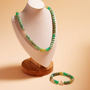 Flat Round Resin Bead Ombre Mixed Stretch Bracelet