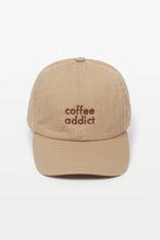 Load image into Gallery viewer, COFFEE ADDICT embroidery in Cotton Baseball Cap
