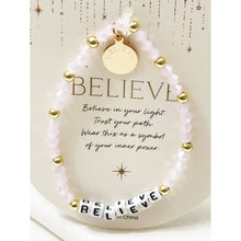 Load image into Gallery viewer, 4-Kind Mix Beads BELIEVE Inpirational Bracelet
