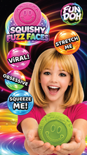 Load image into Gallery viewer, Fun Doh Fuzzy Face Squishy Sensory Toy Variety - 12/Display
