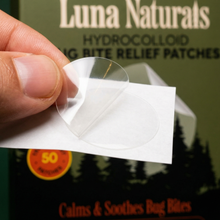 Load image into Gallery viewer, Hydrocolloid Bug Bite Relief Patches - 50 Transparent Patches

