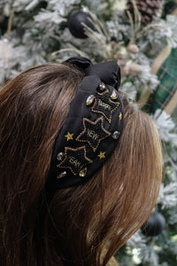 HAPPY NEW YEAR Headband - Black