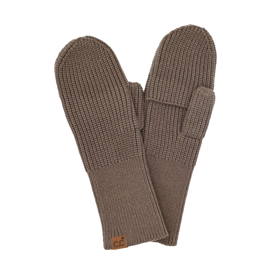 Open Slit C.C Mittens - Mocha