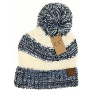 DOORBUSTER Popcorn Heathered Knit Pom Beanie