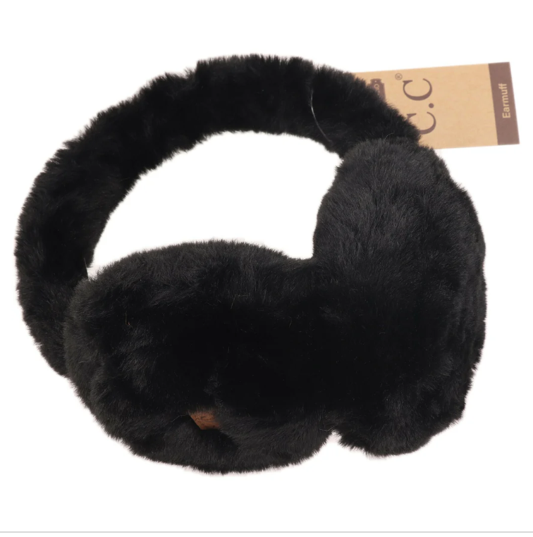 DOORBUSTER Faux Fur CC Earmuff - Black