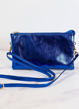 Load image into Gallery viewer, Liz Custom Collection Crossbody Bag Metallic Royal
