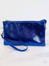 Load image into Gallery viewer, Liz Custom Collection Crossbody Bag Metallic Royal
