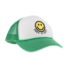 Load image into Gallery viewer, Take it Easy Smiley Face C.C Trucker Ball Cap TCB01
