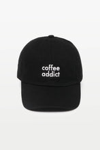Load image into Gallery viewer, COFFEE ADDICT embroidery in Cotton Baseball Cap
