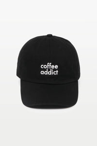 COFFEE ADDICT embroidery in Cotton Baseball Cap