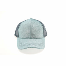 Load image into Gallery viewer, Kids 🧸 Glitter High Ponytail CC Baseball Cap
