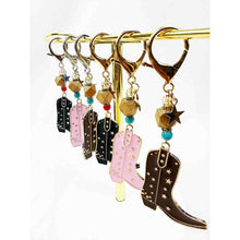 Load image into Gallery viewer, Western Theme Cowboy Boot Keychain
