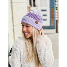 Load image into Gallery viewer, Tri-Color Cuff Beanie HAT2065
