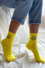 Load image into Gallery viewer, Smile woman Neon socks Combed cotton Crew Socks
