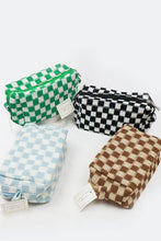 Load image into Gallery viewer, Checkered Knitted Cosmetic Bag

