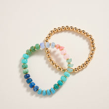 Load image into Gallery viewer, Mixed Marble Ombre CCB Beaded 2PC Stretch Bracelet
