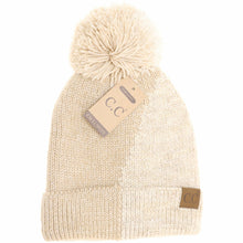 Load image into Gallery viewer, Two Tone Knit CC Beanie
