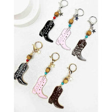Load image into Gallery viewer, Western Theme Cowboy Boot Keychain
