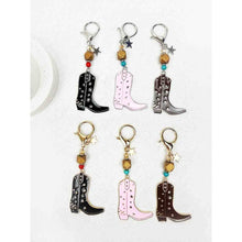 Load image into Gallery viewer, Western Theme Cowboy Boot Keychain

