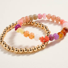 Load image into Gallery viewer, Mixed Marble Ombre CCB Beaded 2PC Stretch Bracelet
