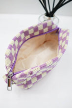 Load image into Gallery viewer, Checkered Knitted Cosmetic Bag
