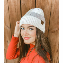 Load image into Gallery viewer, Tri-Color Cuff Beanie HAT2065
