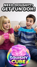 Load image into Gallery viewer, Fun Doh Squish &amp; Squeeze Sparkle Cube Fidget Toy- 12/Display
