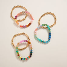 Load image into Gallery viewer, Mixed Marble Ombre CCB Beaded 2PC Stretch Bracelet

