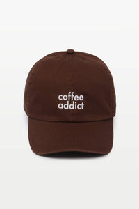 COFFEE ADDICT embroidery in Cotton Baseball Cap