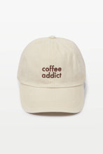 Load image into Gallery viewer, COFFEE ADDICT embroidery in Cotton Baseball Cap
